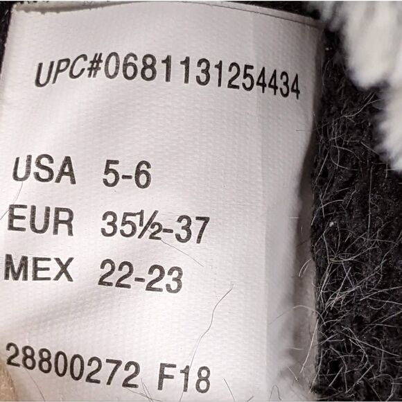 Black Faux Fur House Slipper Scuff Memory Foam Slip On Anti-Skid Sole - Picture 8 of 9